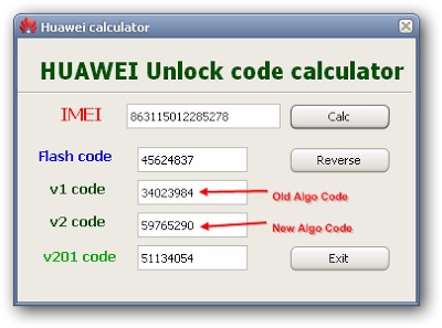 huawei code calculator v3